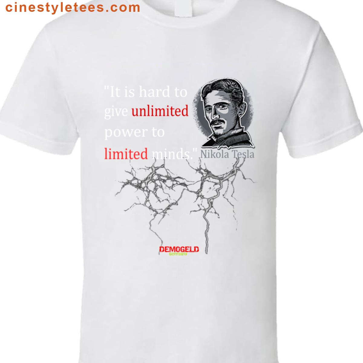 Nikola Tesla Quote For Black Background Shirt