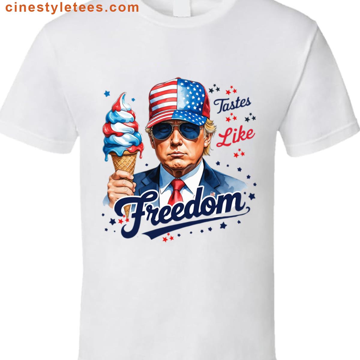 Patriotic President Trump Ice Cream – Funy Usa Design Shirt