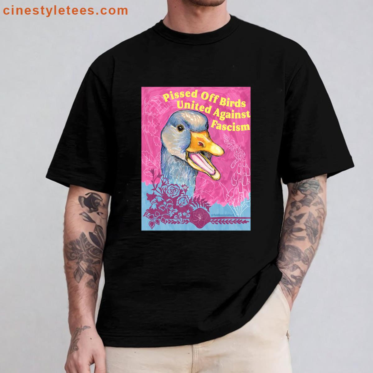 Pissed Off Birds United Against Fascism Shirt