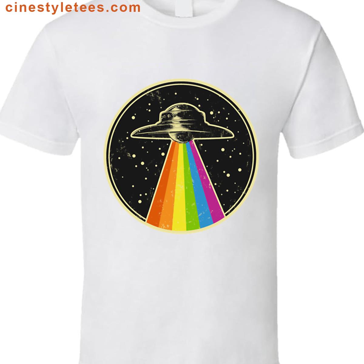 Queer Ufo – Rainbow Ufo Alien Abduction Queer Lgbt Gay Pride Shirt