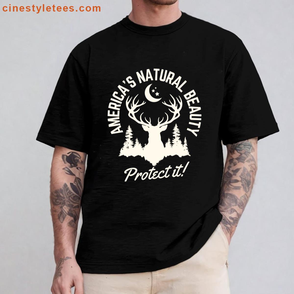 Retro-style Americas Natural Beauty Protect It Shirt