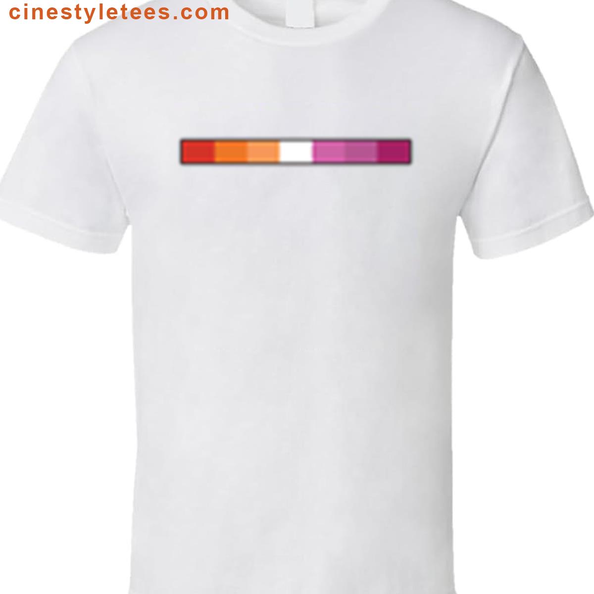 Subtle Lesbian Pride Flag Strip Subtle Wlw Pride Shirt