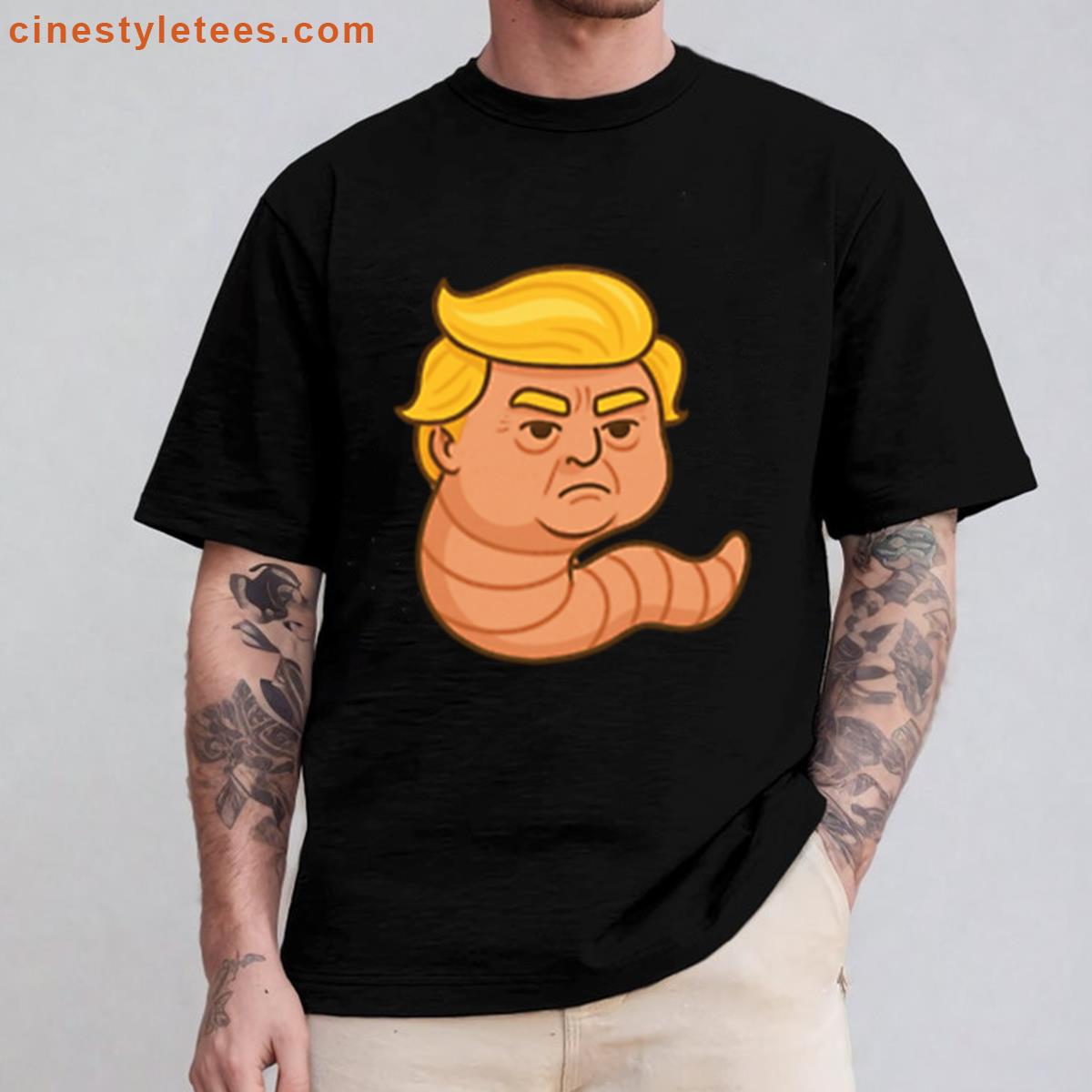 The Trump Worm Sticker – Orange Cheeto Shirt